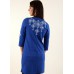 Embroidered cardigan "Poppies Luxury" electric blue